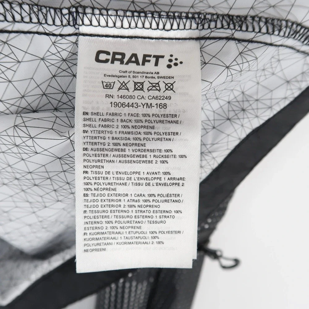 Craft Pro Glow In The Dark Lumen Jacket Womens L Black Reflective Print Running - Picture 9 of 9